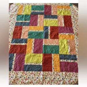 Handmade hand-sewn quilt, local‎ maker, reversible. Size 53”x45”